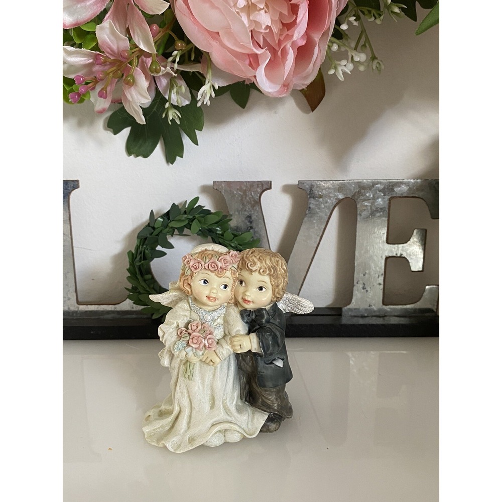 Ganz 95' Wedding Cake Topper Bride & Groom Bless This Marriage‎ Figure G4456 Vtg
